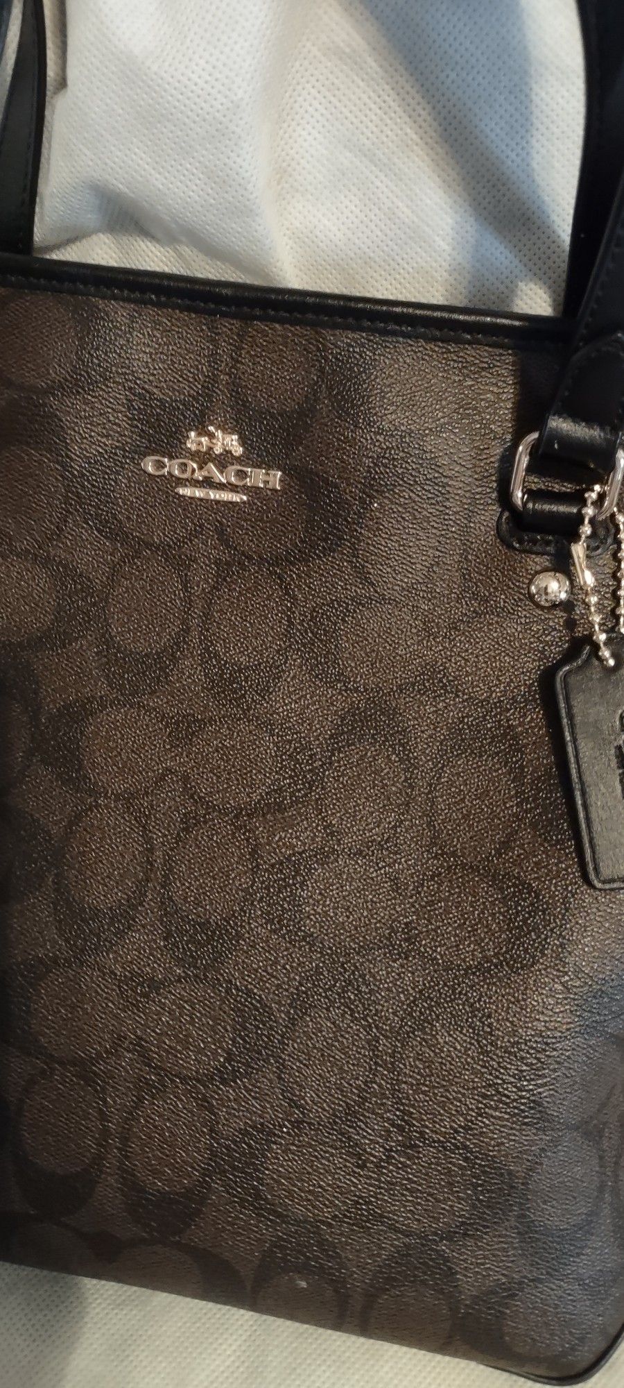Coach 13x10 Brown Black Signature Purse