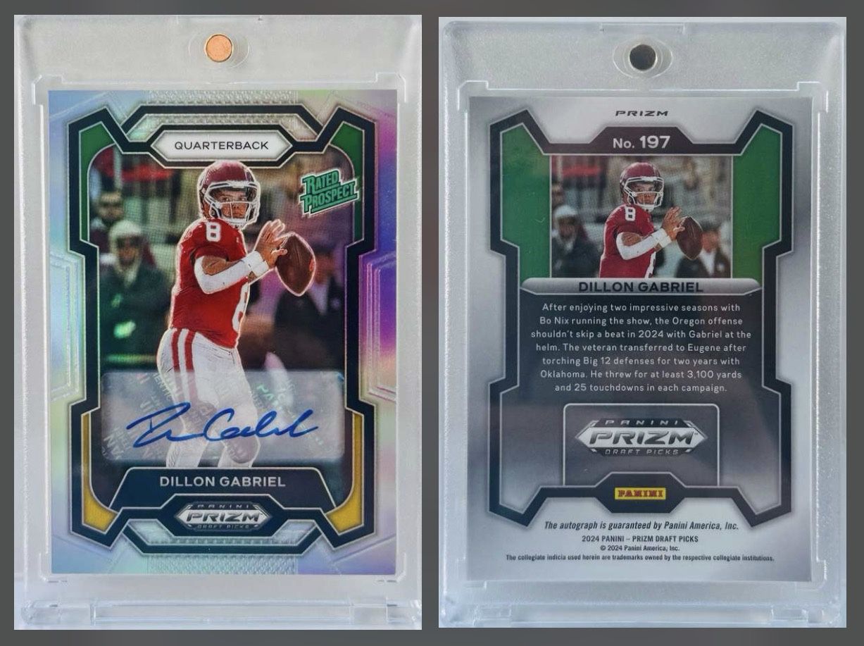 Dillon Gabriel - 2024 Panini Prizm Draft Picks - Silver Prizm - Autographs