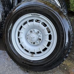 Classic Mercedes OEM Wheels + Tires – Clean Set of 4