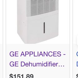 Ge 20 Pint Dehumidifier 