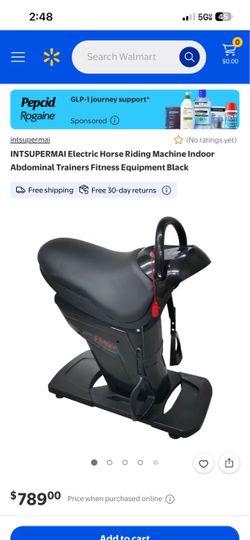 INTSUPERMAI Electric Horse Riding Machine Indoor Abdominal Trainers Fitness Equipment Black