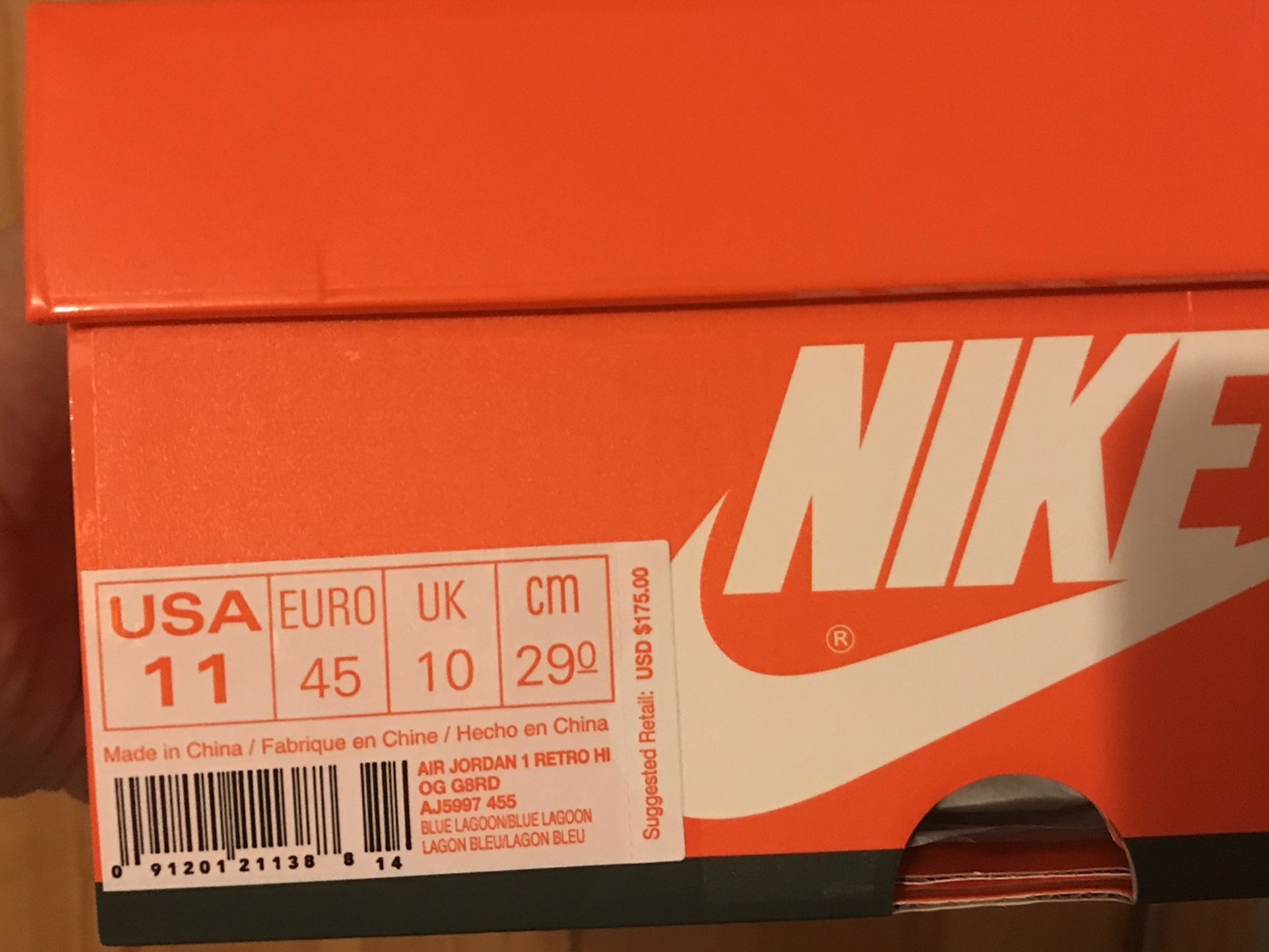 Jordan 1 Gatorade Size 11. READ DESCRIPTION BELOW.