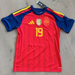 New: adidas Spain Lamine Yamal Home 2 Star Medium 2026 World Cup Jersey