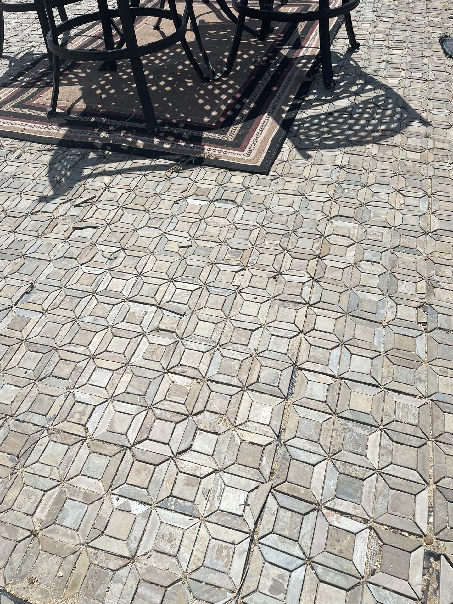 Beautiful Slate Tile Natural Stone..,Mosaic Each One Is 12 X12 Toal Of 240 Square Feet