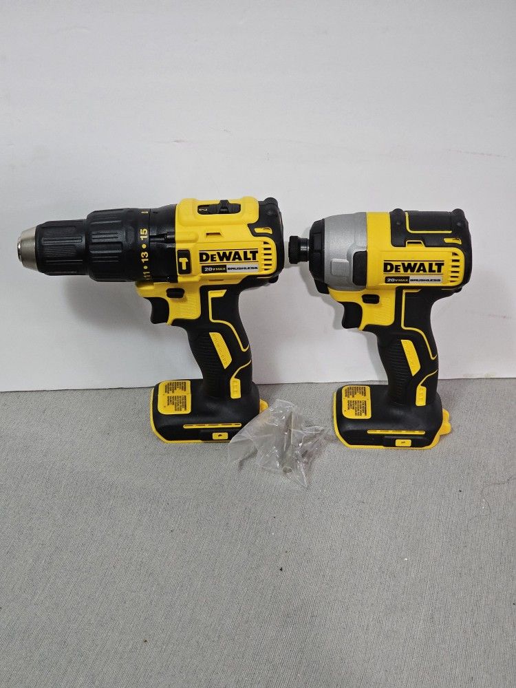 Dewalt 20-Volt Brushless Hammer Drill AND Impact Driver Brand New Tool Only