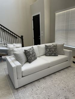 Chenille White Sofa / Couch