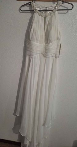 Beaded halter-neck chiffon dress