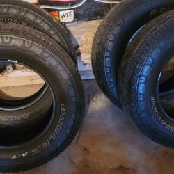 Bridgestone Dueler A/T White Letter Tires 255/70/18 