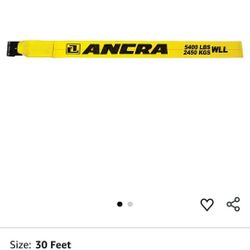 Ancra 43795-10 Winch Strap with Flat Hook, 4-Inch by 30-Feet, 5,400-Pounds Working Load Limit
