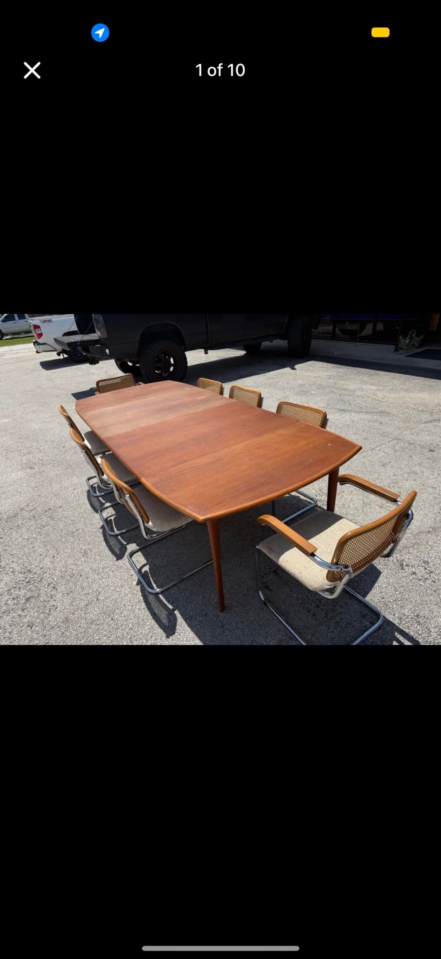 MCM Dining Room Table- 9’ Long With 2 Leaves