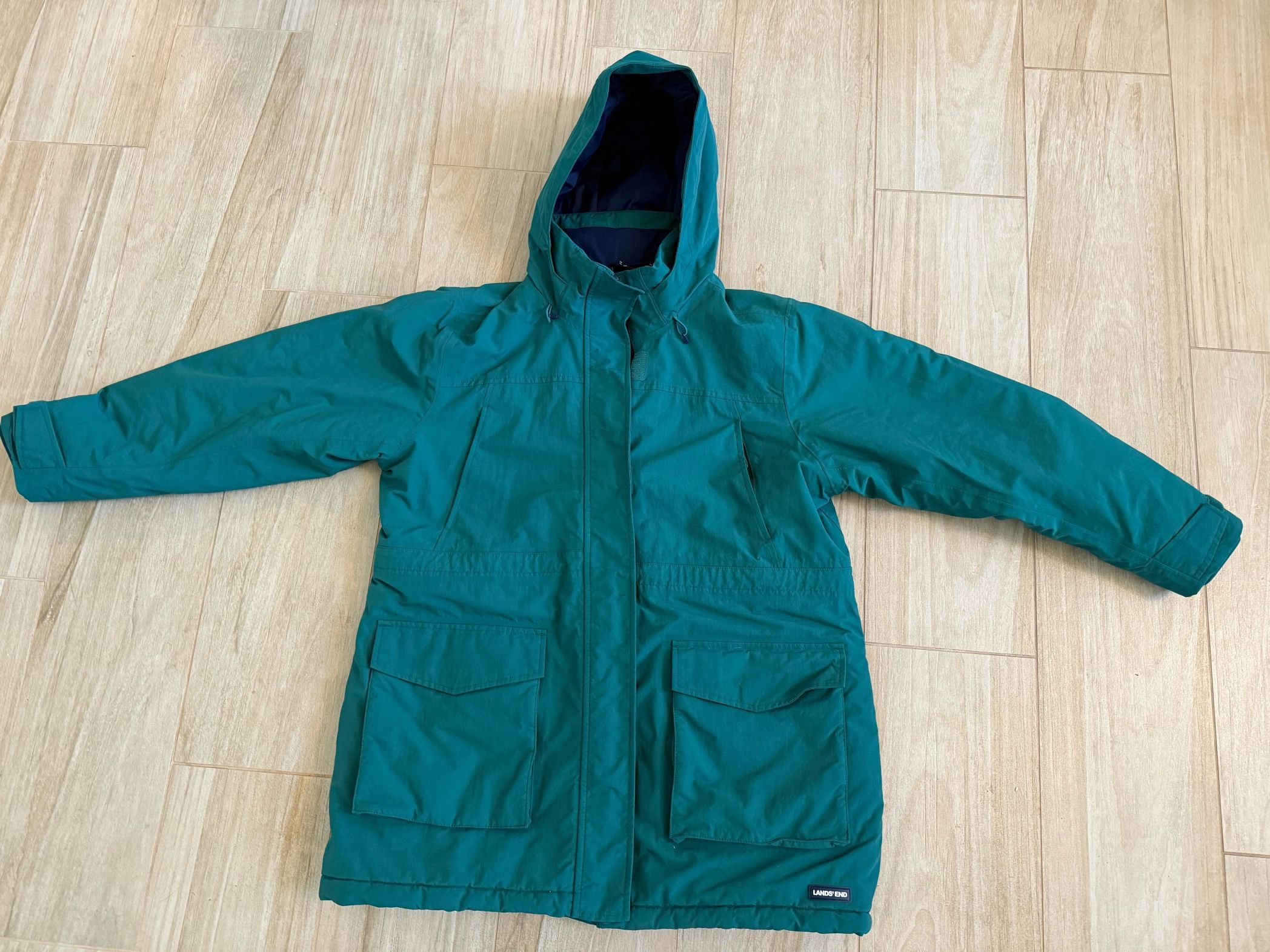 Lands’ End Squall Waterproof Insulated Parka Jacket Kids Size 14-16