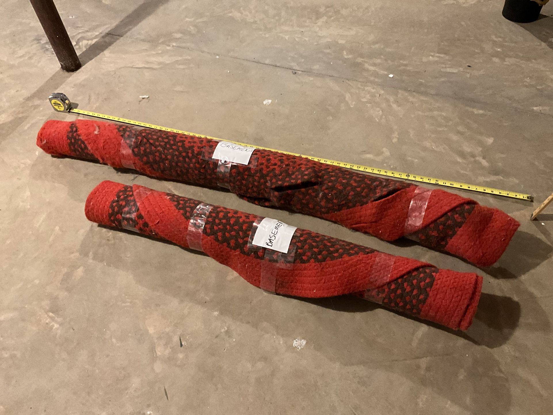 3 Red Wool Braided Rugs FREE