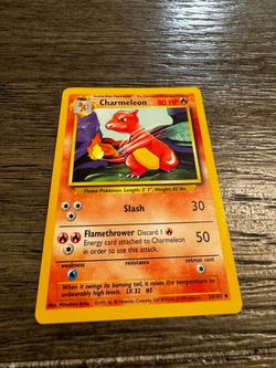 Pokémon TCG base set Charmeleon RAW