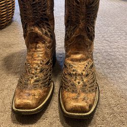 Corral Angel Wing Rhinestone Studded Cowboy Boots