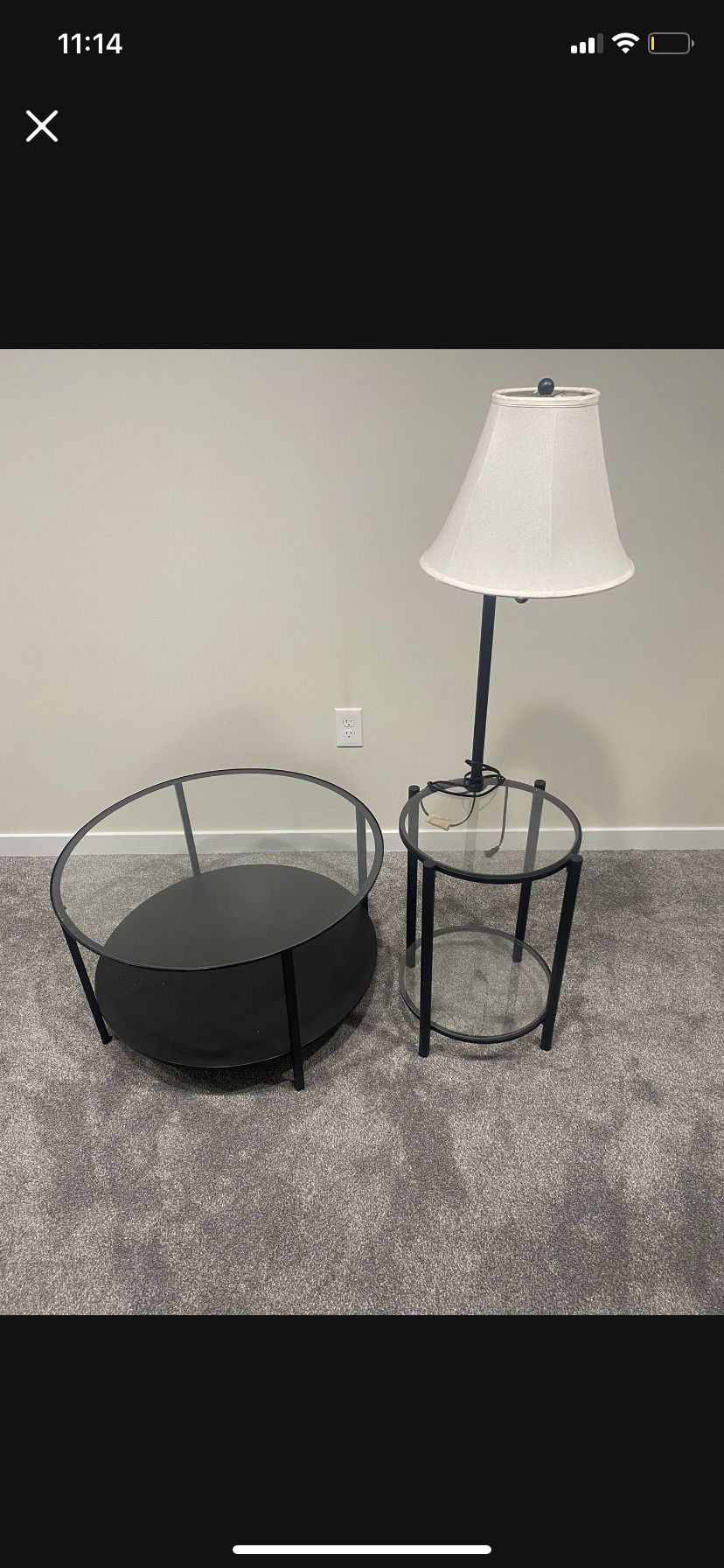 Center Table With Matching Side Table