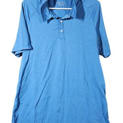 Barbell Apparel Mens Performance Polo Shirt Blue  Mens Size L 