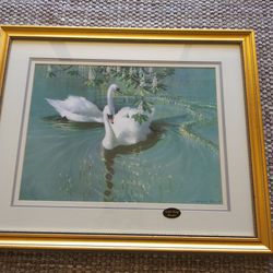 MID CENTURY HARMONY OF SPRING BY VERNON WARD GOLD LEAF FRAMED PICTURE 
