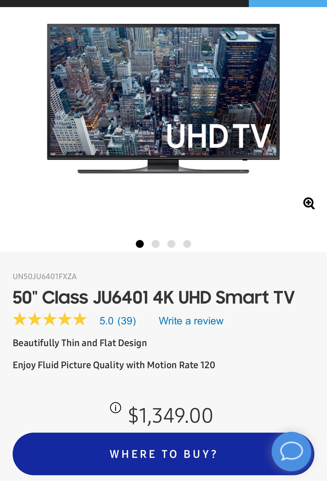 Samsung Smart 4K tv 50 inch. Ultra HD.
