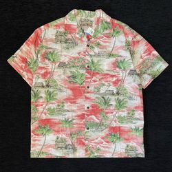 BLUE HAWAII BUTTON UP SHIRT SIZE X-LARGE