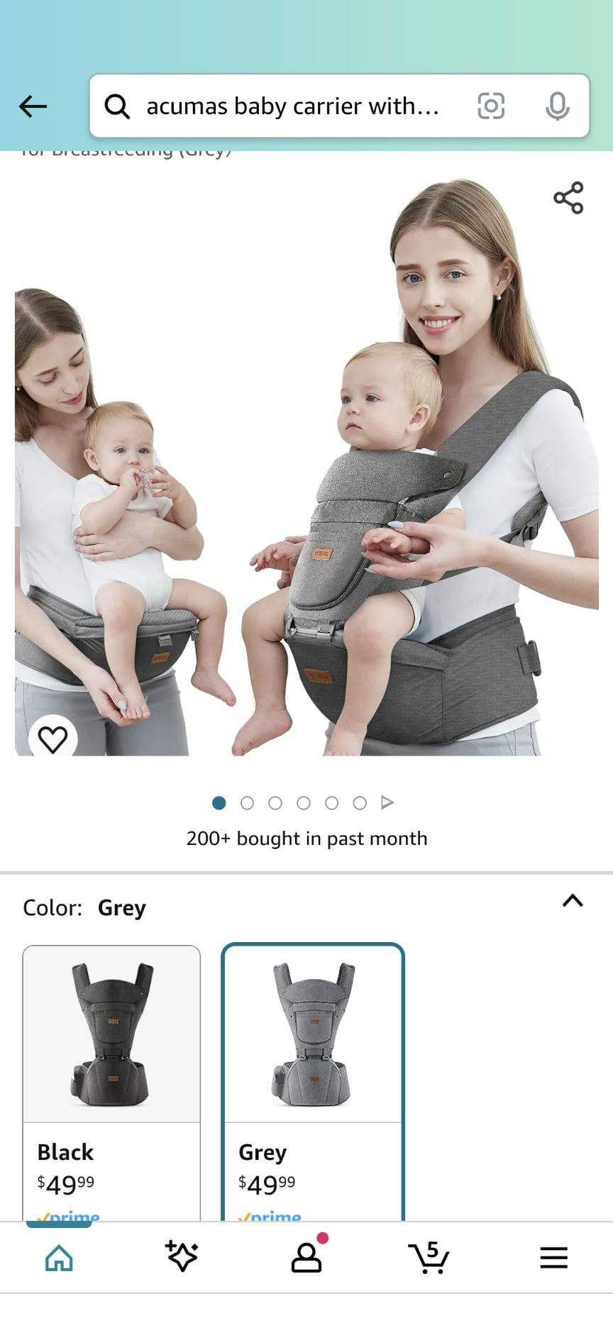 6 In 1 Baby Carrier With Hip Seat