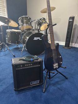 Rogue Series II SX-100B Bass + Crate BX-15 Bass Amp + 10ft Cable