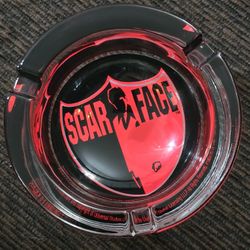 Vintage Scarface Old Small Glass Ashtray Tony Montana Al Pacino Universal Studio