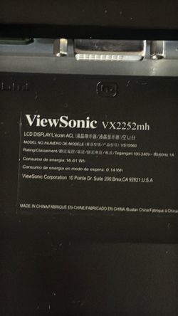 21” ViewSonic 1080p Monitor