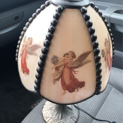 Antique Angel Glass Lamp