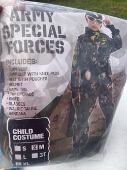 Army Special Forces Child Costume Size M