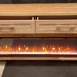 Brand New Luxury FARMHOUSE FIREPLACE HEATER TV STAND MULTI COLORS & REMOTE 85" TV $1499 NEW