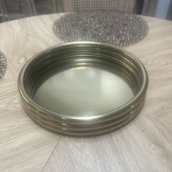 Gold Round Target Threshold Plate