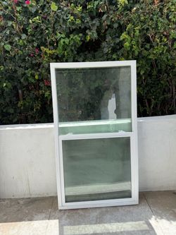 White Vinyl Double Hung Window
