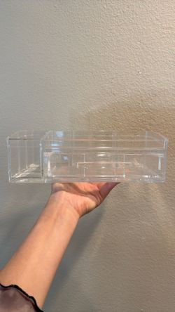 Acrylic Clear Container Desk Storage With Drawer Makeup