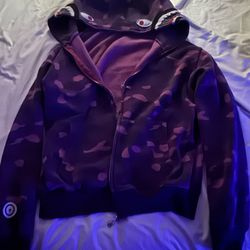 Purple Bape zip up 