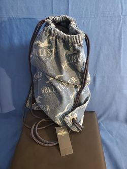 Hollister Denim Drawstring Bag/ Backpack