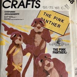 vintage Pink Panther sewing pattern, adult Size Small, Complete