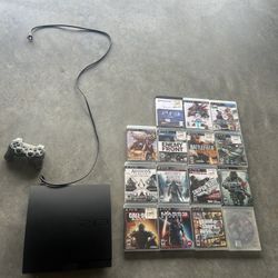 PS3  W/ Controller + 15 Game Bundle