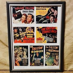 Vintage Crime Movie Posters - New / Framed (Lot of 4)  Measurements:  9 1/2" x 12"