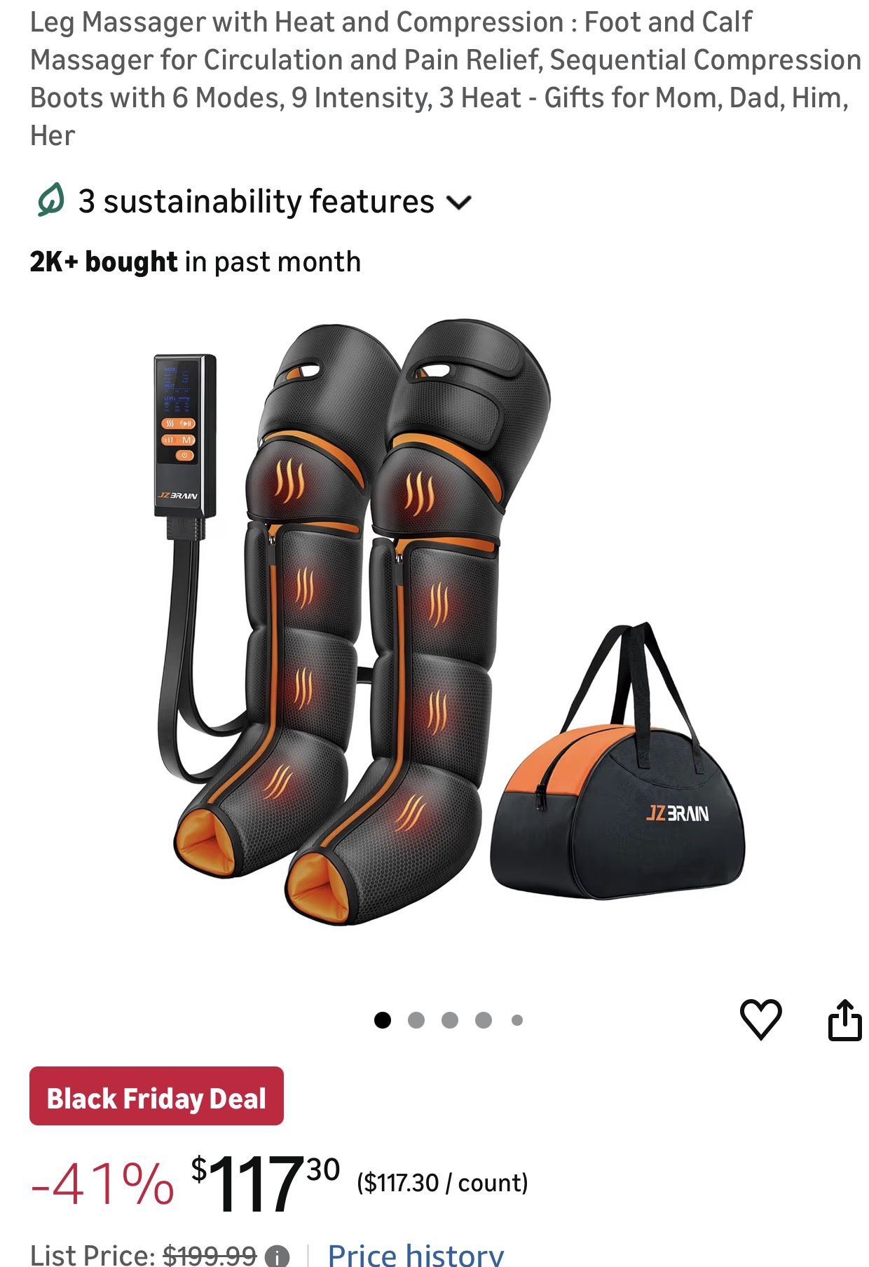 Leg Massager With Heat And Compression 