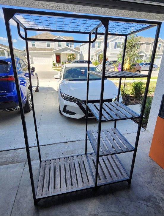Clothes rack/shelving - $35
