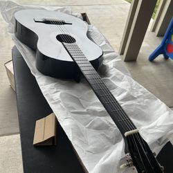 38" New Beginners Acoustic Guitar with Case, Strap, Tuner and Pick, Black