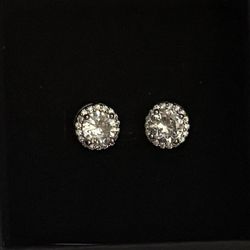 Zirconia Silver Stud Earrings