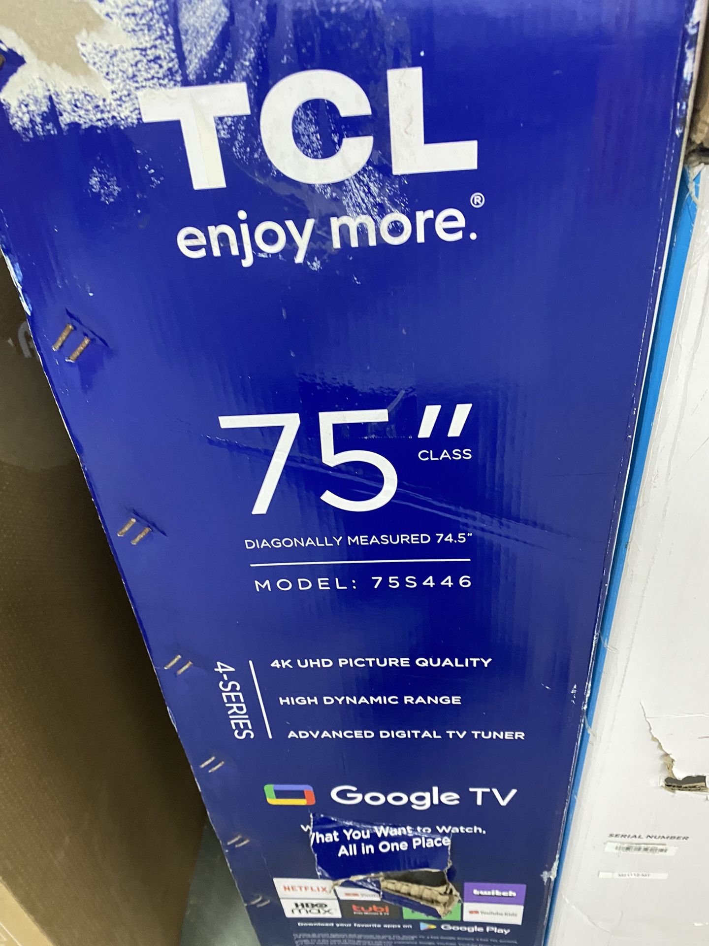 75’ Inch Tcl 4K Smart Roku 📺 Tv !!