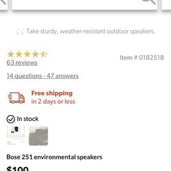 BOSE 251 Environmental Speaker.