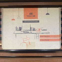 Multifunctional Wooden Desk Organizer with Docking Stand