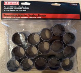 15 Pcs Replacement Abrasive Sanding Sleeves 1 1/2” Dia X 1 1/2” W