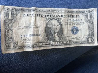 Silver 1935 dollar bill