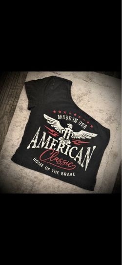 One Shoulder Calendars Western Shirt-Size Small