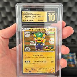 CGC 10 Luigi Poncho Pikachu Special Box XY Promo 2016 JAP