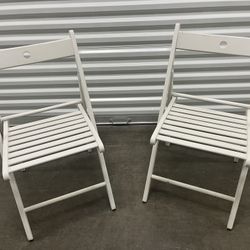 2 IKEA lightweight foldable and hangable storage chairs